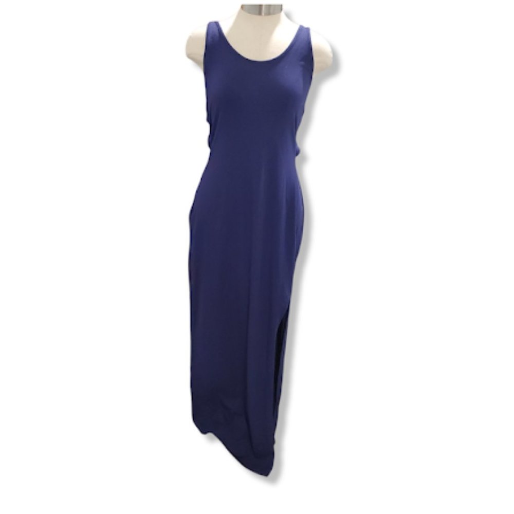 Express Cross Black Navy Blue Maxi Dress- M